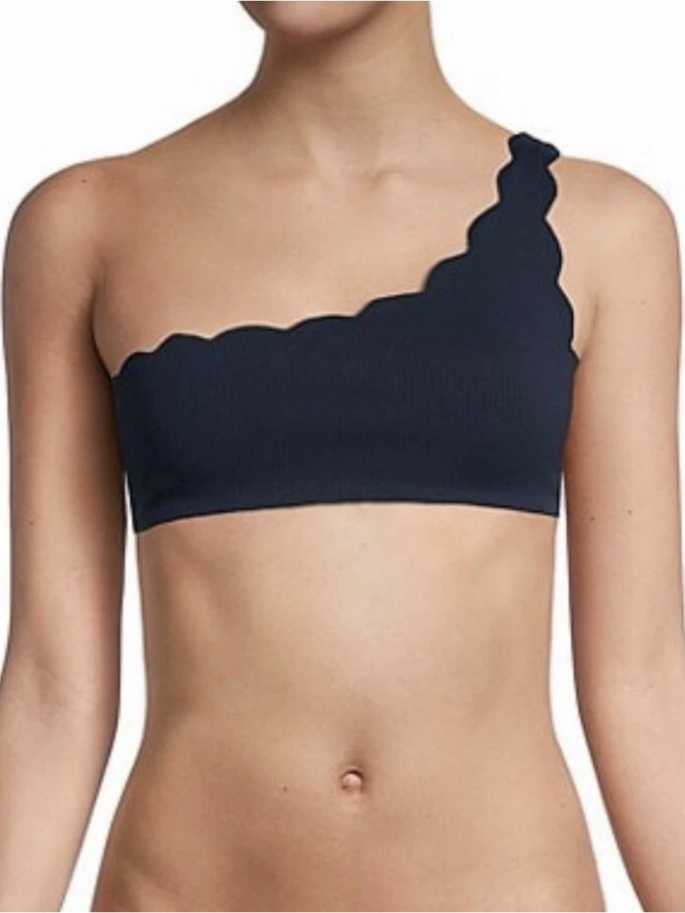 Marysia Size L • One-Shoulder Santa Barbara Bikini Top Black.